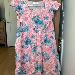 Floral Pink and Blue Dress